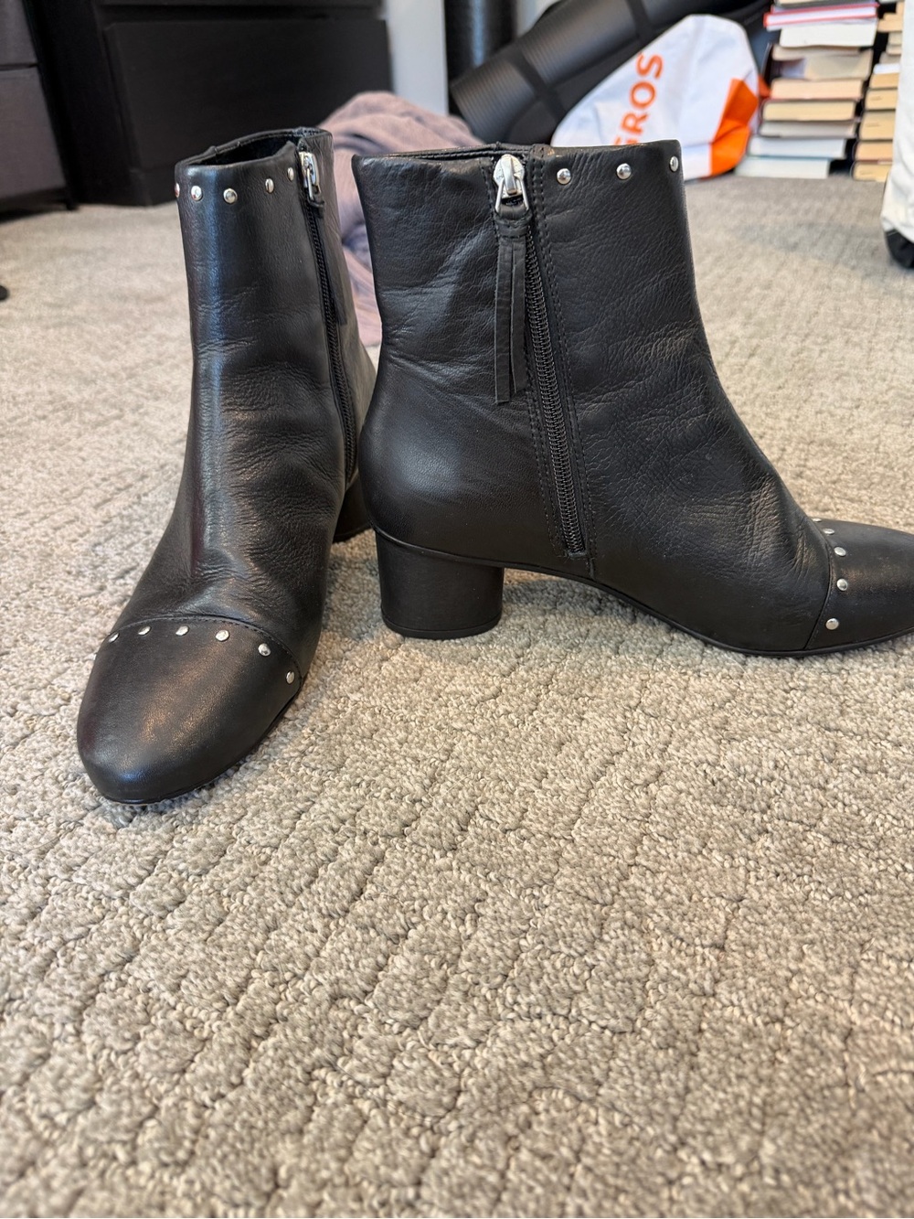 Rebecca Minkoff Isley Stud Leather Boot sz 9.5 - Picture 6 of 9